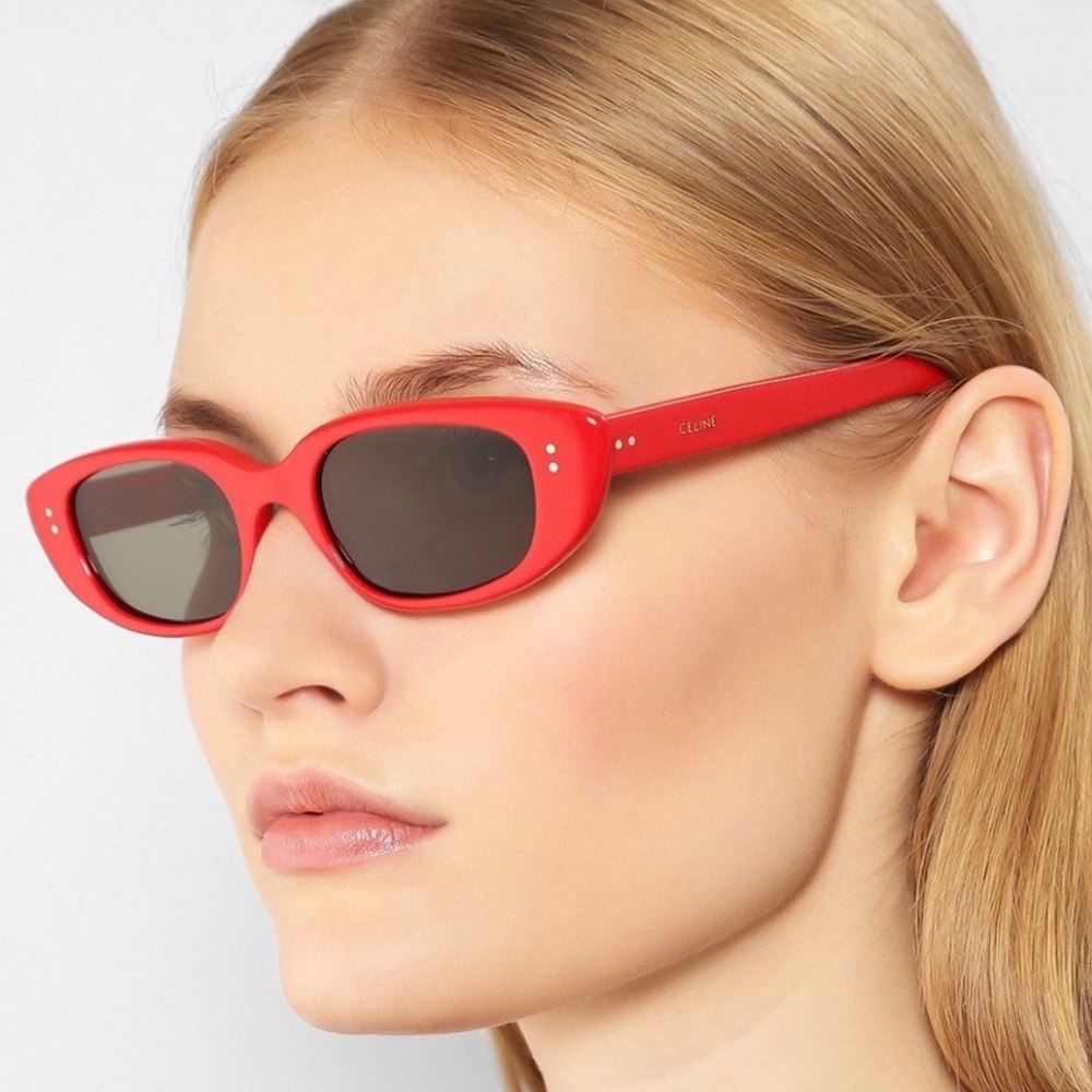CELINE CL40095U Red Cat Eye Unisex Sunglasses